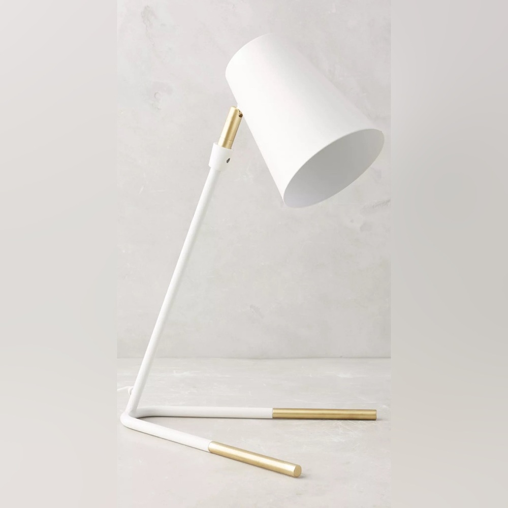 Anthropologie Gold-Dipped Task Lamp